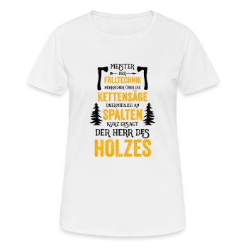 Meister der Falltechnik Herrscher über die Kettens - Frauen T-Shirt atmungsaktiv - Weiß - Vorne - AI Model Female 172 dark (172cm)