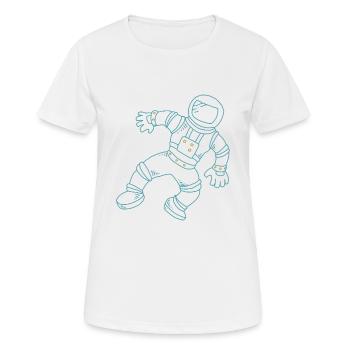 Astronaut - T-shirt respirant Femme - blanc - Devant - AI Model Female 172 dark (172cm)