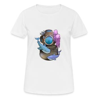 Deep Sea Scuba Diver Gift - T-shirt respirant Femme - blanc - Devant - AI Model Female 172 dark (172cm)