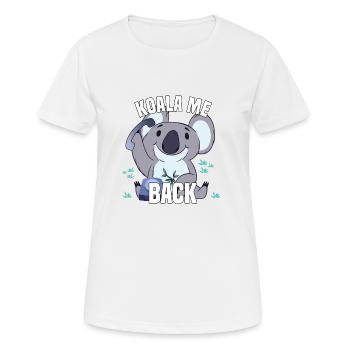 Koala me Back - Koala ours avec téléphone - T-shirt respirant Femme - blanc - Devant - AI Model Female 172 dark (172cm)