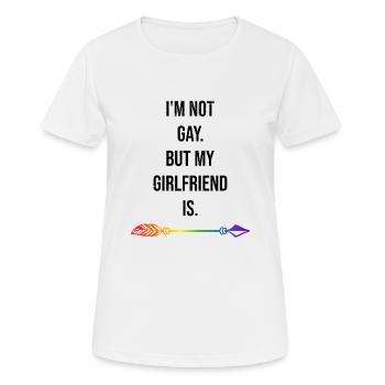 Homosexuality Not Gay LGBT Rainbow LGBTQ - Women's Breathable T-Shirt - white - Front - AI Model Female 172 dark (172cm)