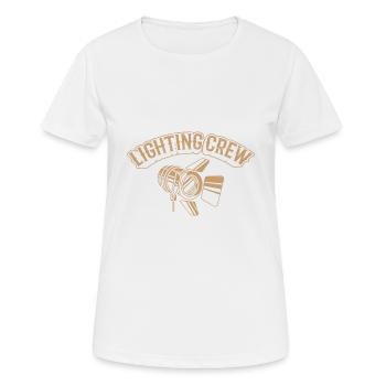 LIGHTING CREW Theater Lighting Technician - Women's Breathable T-Shirt - white - Front - AI Model Female 172 dark (172cm)
