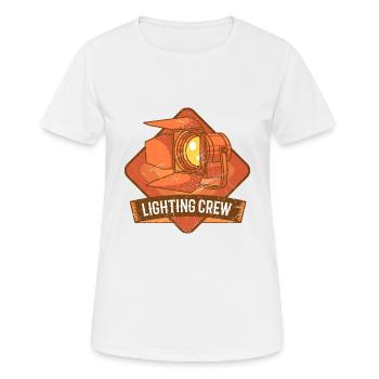 LIGHTING CREW VINTAGE LIGHTING TECHNICIAN - Women's Breathable T-Shirt - white - Front - AI Model Female 172 dark (172cm)
