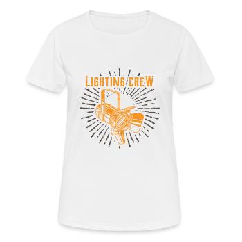 Lighting Technician Lighting Crew - Women's Breathable T-Shirt - white - Front - AI Model Female 172 dark (172cm)