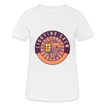LIGHTING CREW RETRO Lighting Technician - Women's Breathable T-Shirt - white - Front - AI Model Female 172 dark (172cm)