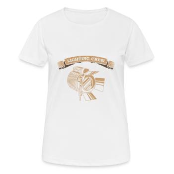LIGHTING CREW lighting technician - Women's Breathable T-Shirt - white - Front - AI Model Female 172 dark (172cm)