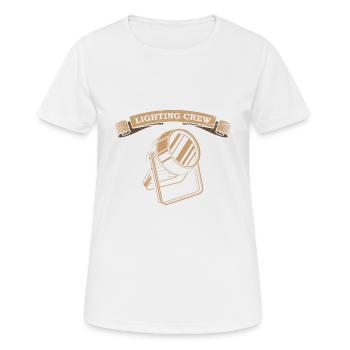 LIGHTING CREW VINTAGE LIGHTING TECHNICIAN - Women's Breathable T-Shirt - white - Front - AI Model Female 172 dark (172cm)
