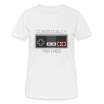 Classically Trained Gamer cadeau - T-shirt respirant Femme - blanc - Devant - AI Model Female 172 dark (172cm)