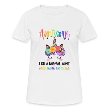 Aunticorn Aunt Unicorn Rainbow Unicorn Spell - Women's Breathable T-Shirt - white - Front - AI Model Female 172 dark (172cm)
