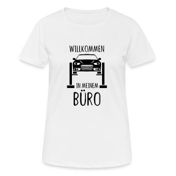 Willkommen In Meinem Büro, Werkstatt - Werkstatt - - Frauen T-Shirt atmungsaktiv - Weiß - Vorne - AI Model Female 172 dark (172cm)
