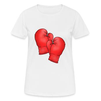 Gants de boxe - T-shirt respirant Femme - blanc - Devant - AI Model Female 172 dark (172cm)