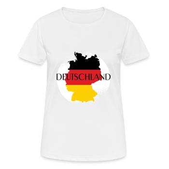 Deutschland Fußball Spiel Geschenk Land - Frauen T-Shirt atmungsaktiv - Weiß - Vorne - AI Model Female 172 dark (172cm)