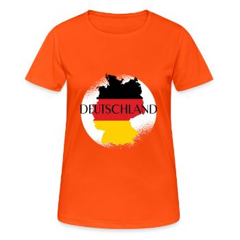 Germany Football Game Gift Country - Women's Breathable T-Shirt - neon orange - Front - AI Model Female 172 dark (172cm)