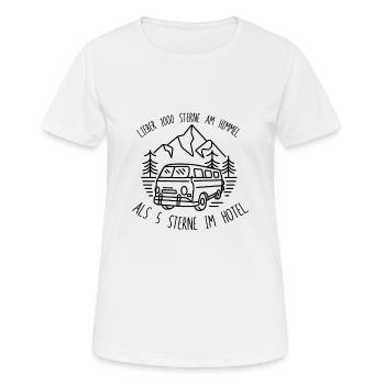 Heaven Hotel Adventure Randonnée Camping Cadeau - T-shirt respirant Femme - blanc - Devant - AI Model Female 172 dark (172cm)