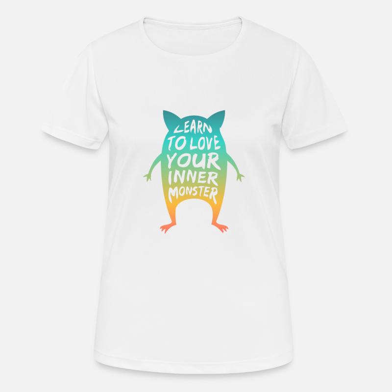 Learn to Love Your Inner Monster - Women's Breathable T-Shirt - white