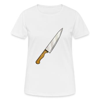 Couteaux - T-shirt respirant Femme - blanc - Devant - AI Model Female 172 dark (172cm)