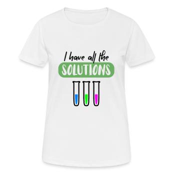 chemist - Women's Breathable T-Shirt - white - Front - AI Model Female 172 dark (172cm)