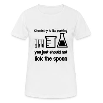chemist - Women's Breathable T-Shirt - white - Front - AI Model Female 172 dark (172cm)