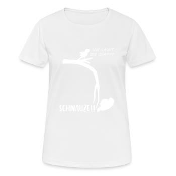 WItziger Spruch mit dickem Vogel für Übergewichtig - Frauen T-Shirt atmungsaktiv - Weiß - Vorne - AI Model Female 172 dark (172cm)