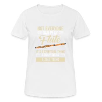 Flûte Flûtiste Flûte Flûte Flûte Flûte - T-shirt respirant Femme - blanc - Devant - AI Model Female 172 dark (172cm)