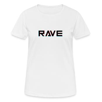Back Print Rave Kreuz Rave Quote Raver - Frauen T-Shirt atmungsaktiv - Weiß - Vorne - AI Model Female 172 dark (172cm)