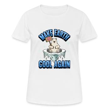 Eisbär Klimawandel Globale Erwärmung Aktivisten - Frauen T-Shirt atmungsaktiv - Weiß - Vorne - AI Model Female 172 dark (172cm)