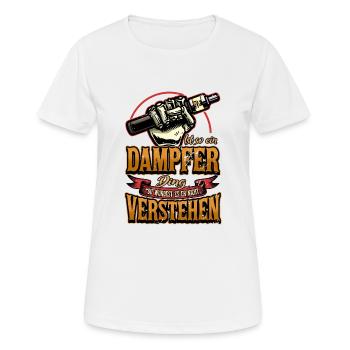 Vape Dampfer E Zigarette Spruch Vaping Geschenk - Frauen T-Shirt atmungsaktiv - Weiß - Vorne - AI Model Female 172 dark (172cm)