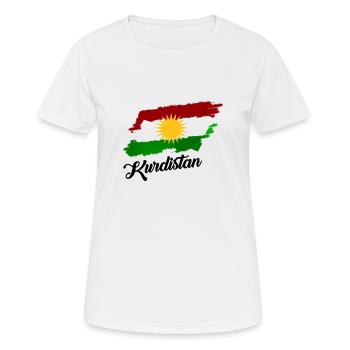 Kurde Kurdistan Biji Kurdistan - Frauen T-Shirt atmungsaktiv - Weiß - Vorne - AI Model Female 172 dark (172cm)