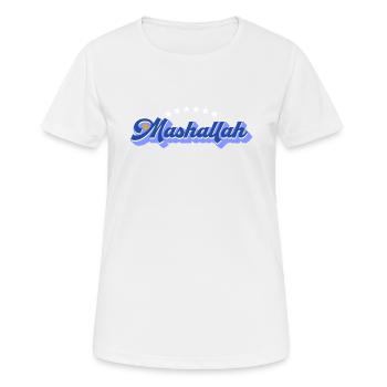 Mashallah Kosovo Style drapeau kosovar - T-shirt respirant Femme - blanc - Devant - AI Model Female 172 dark (172cm)