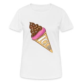 Eiskrem Eis Eiscreme Sommer Spruch Geschenk - Frauen T-Shirt atmungsaktiv - Weiß - Vorne - AI Model Female 172 dark (172cm)