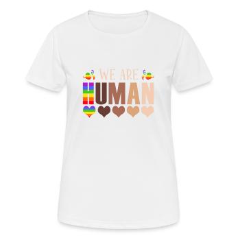 We Are People Juneteenth Black Women Pride - Women's Breathable T-Shirt - white - Front - AI Model Female 172 dark (172cm)