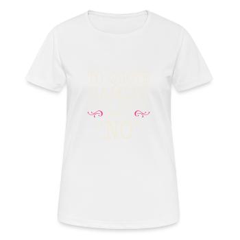 To quote Hamlet Act III, Scene III, Line 87 - NO - Women's Breathable T-Shirt - white - Front - AI Model Female 172 dark (172cm)