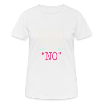 To quote Hamlet Act III, Scene III, Line 87 - NO - Women's Breathable T-Shirt - white - Front - AI Model Female 172 dark (172cm)