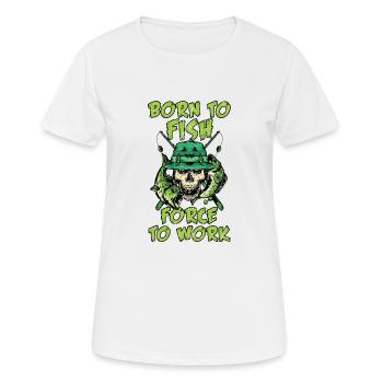 Pas envie de travailler Je préfère la pêche - T-shirt respirant Femme - blanc - Devant - AI Model Female 172 dark (172cm)