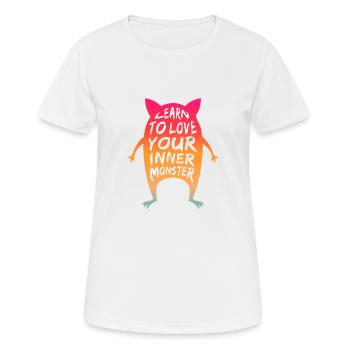 Learn to Love Your Inner Monster - T-shirt respirant Femme - blanc - Devant - AI Model Female 172 dark (172cm)