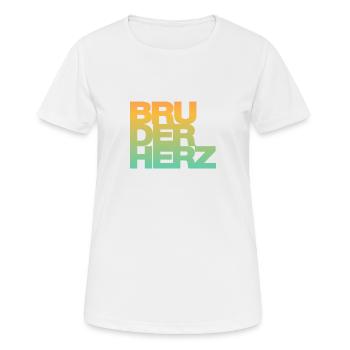 Bruderherz Bester Bruder der Welt Geschenkidee - Frauen T-Shirt atmungsaktiv - Weiß - Vorne - AI Model Female 172 dark (172cm)