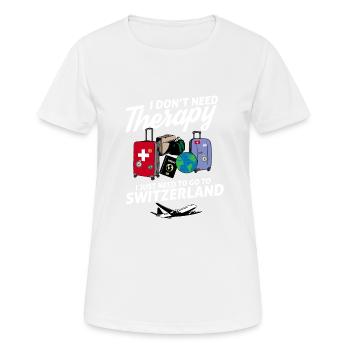 Switzerland flag I Swiss Souvenirs - T-shirt respirant Femme - blanc - Devant - AI Model Female 172 dark (172cm)