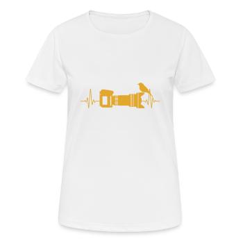 Observation d’oiseaux Photographie d’oiseau - T-shirt respirant Femme - blanc - Devant - AI Model Female 172 dark (172cm)