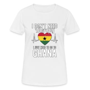 Ghana flag I Ghana Souvenirs - T-shirt respirant Femme - blanc - Devant - AI Model Female 172 dark (172cm)