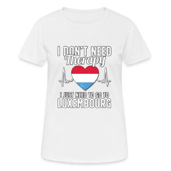 Luxembourg flag I Luxembourg Souvenirs - T-shirt respirant Femme - blanc - Devant - AI Model Female 172 dark (172cm)