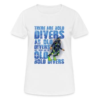 Bold and Old Divers - Frauen T-Shirt atmungsaktiv - Weiß - Vorne - AI Model Female 172 dark (172cm)