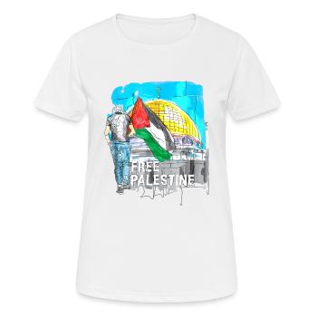 Palestine Free Freedom Free Gaza - Women's Breathable T-Shirt - white - Front - AI Model Female 172 dark (172cm)