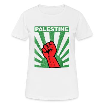 Palestine Liberté libre Liberté Gaza - T-shirt respirant Femme - blanc - Devant - AI Model Female 172 dark (172cm)