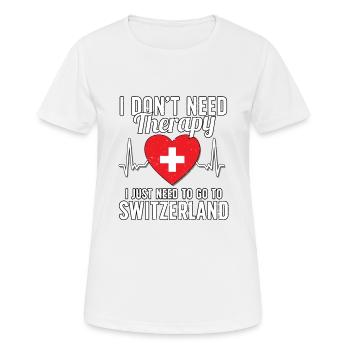 Switzerland flag I Swiss Souvenirs - T-shirt respirant Femme - blanc - Devant - AI Model Female 172 dark (172cm)