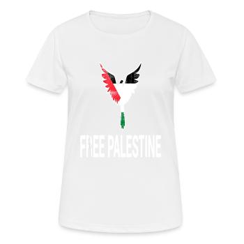 Palestine Free Freedom Free Gaza - Women's Breathable T-Shirt - white - Front - AI Model Female 172 dark (172cm)