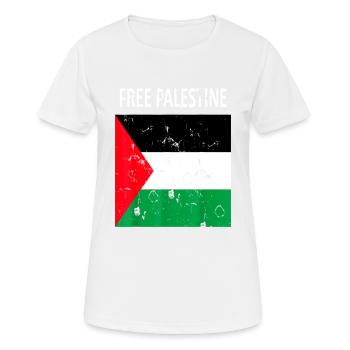 Palestine Free Freedom Free Gaza - Women's Breathable T-Shirt - white - Front - AI Model Female 172 dark (172cm)