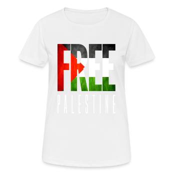Palestine Free Freedom Free Gaza - Women's Breathable T-Shirt - white - Front - AI Model Female 172 dark (172cm)