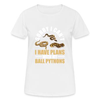 Plans Avec Mes Python Rois De Serpent - T-shirt respirant Femme - blanc - Devant - AI Model Female 172 dark (172cm)