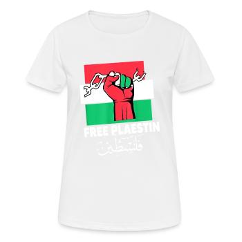 Palestine Free Freedom Free Gaza - Women's Breathable T-Shirt - white - Front - AI Model Female 172 dark (172cm)