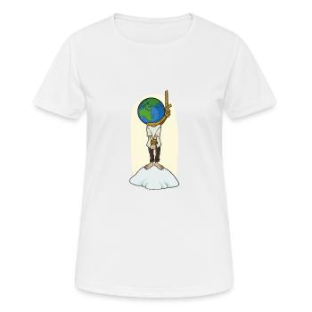 Wissenschaft Globaler Galgen - Frauen T-Shirt atmungsaktiv - Weiß - Vorne - AI Model Female 172 dark (172cm)